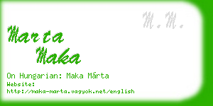 marta maka business card